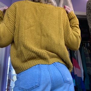 Old Navy Yellow Cropped Sweater